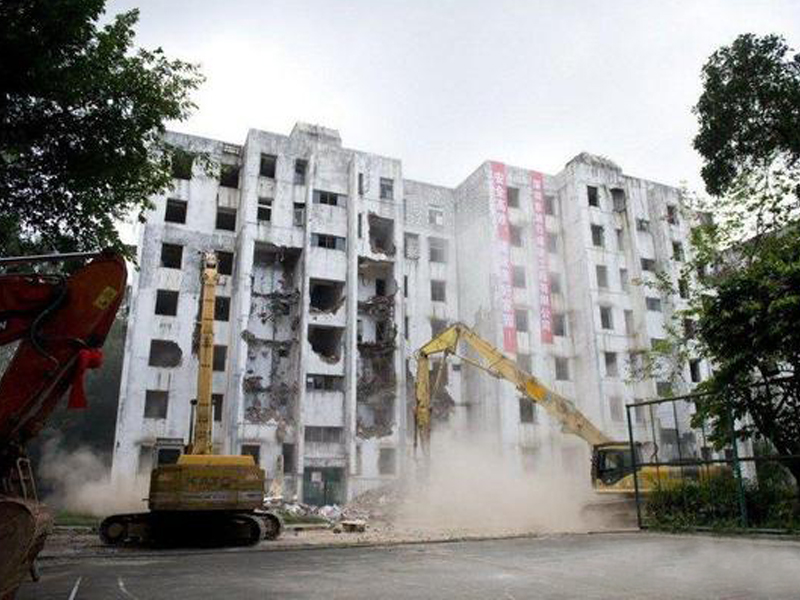 使用海沙的建筑物，墻體受損嚴(yán)重